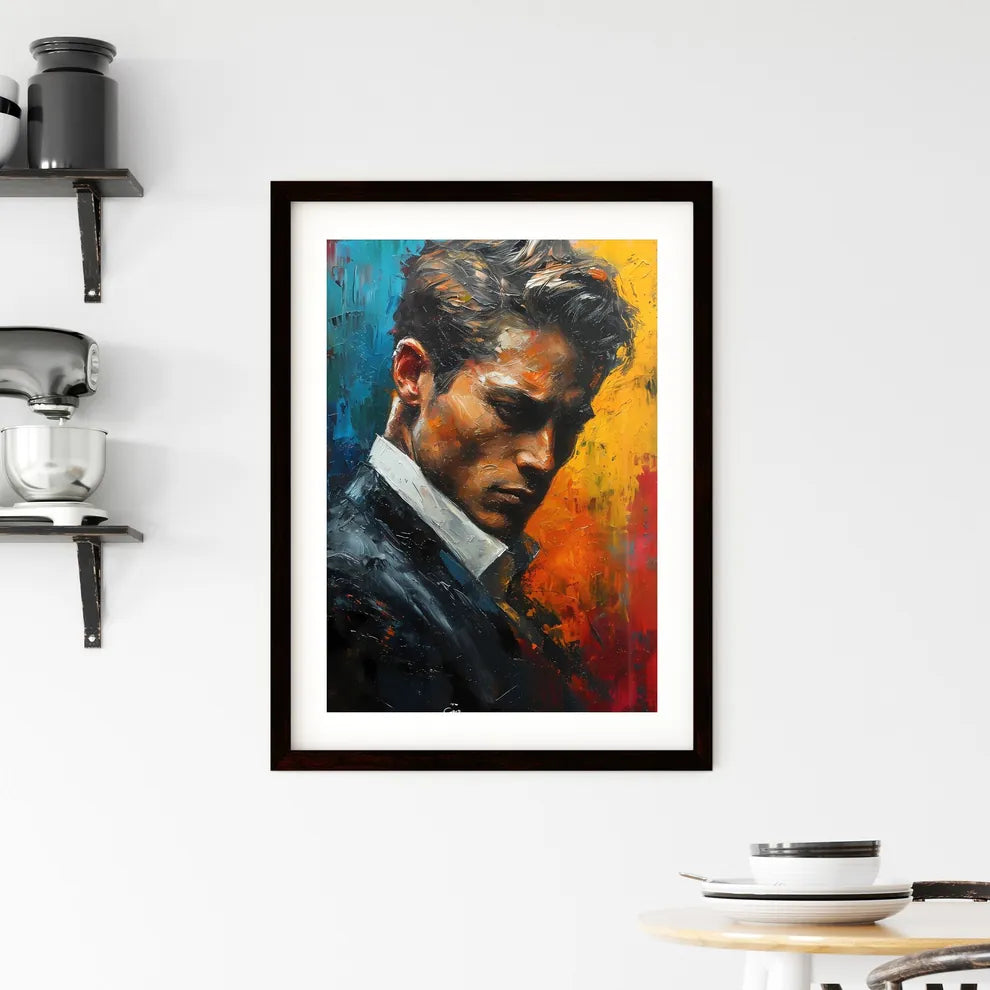 A Poster of Gordon Gekko Portrait with colorful Background  Hangings