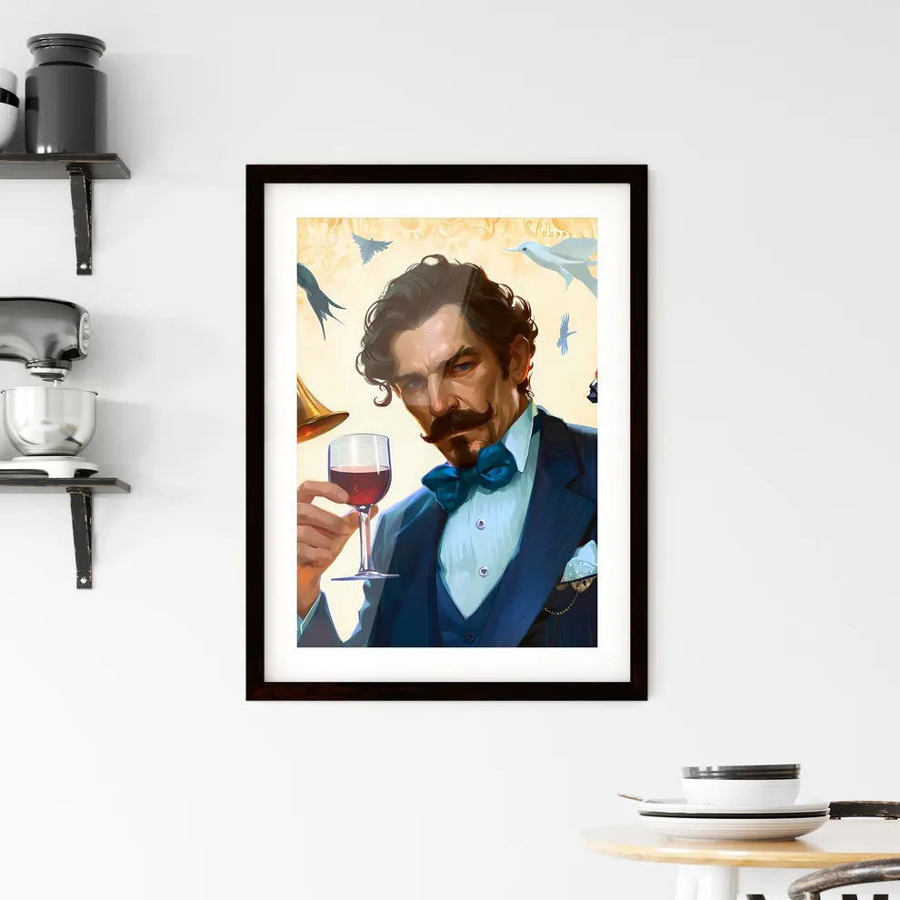 A Poster of happy father's day greeting card Framed Print