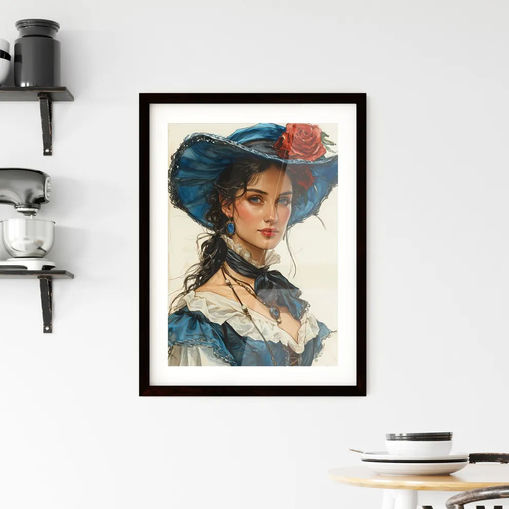 A Poster of a quirky lady has a secret - A W Framed Print