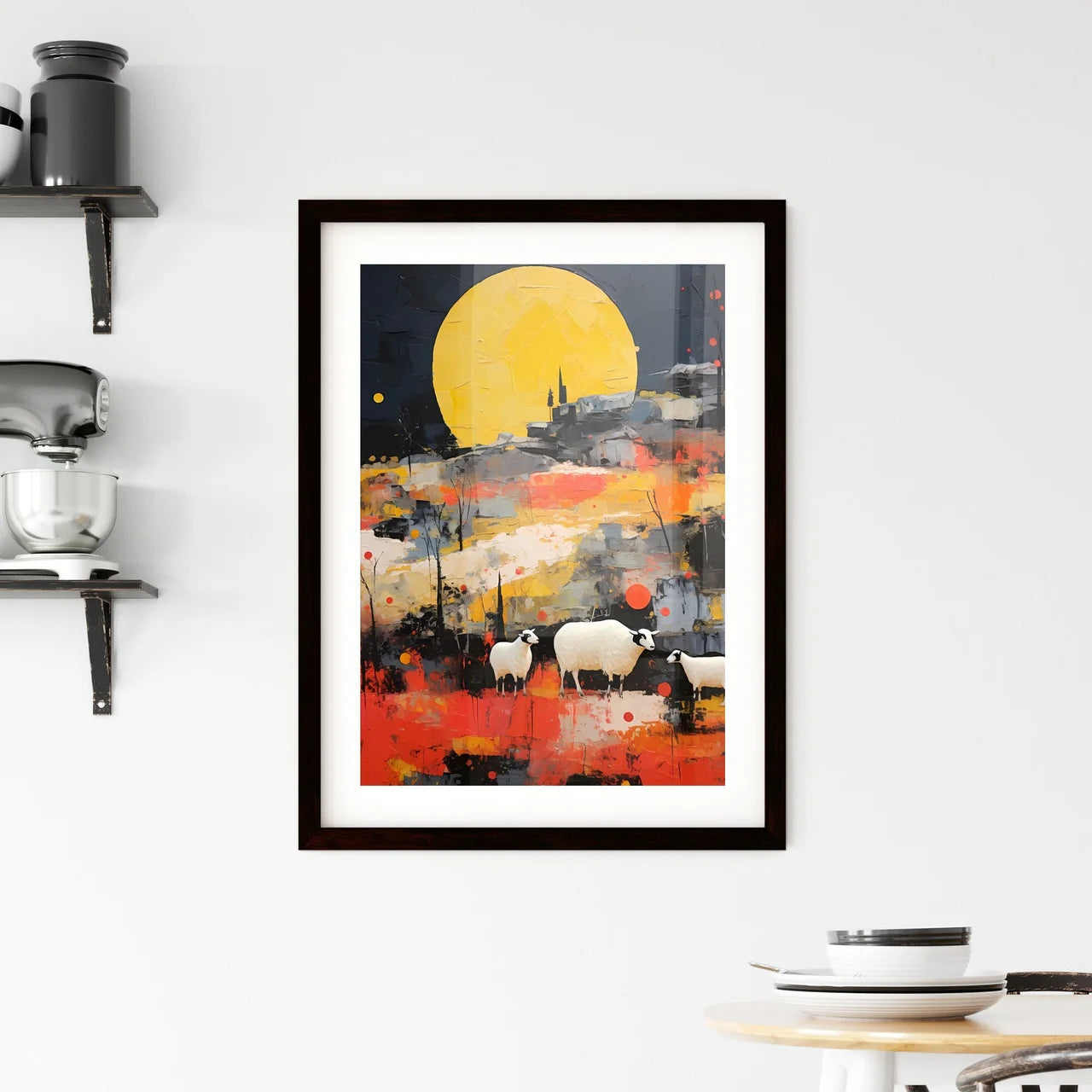 A Poster of Farm on The Plains of Obscurity  Framed Print