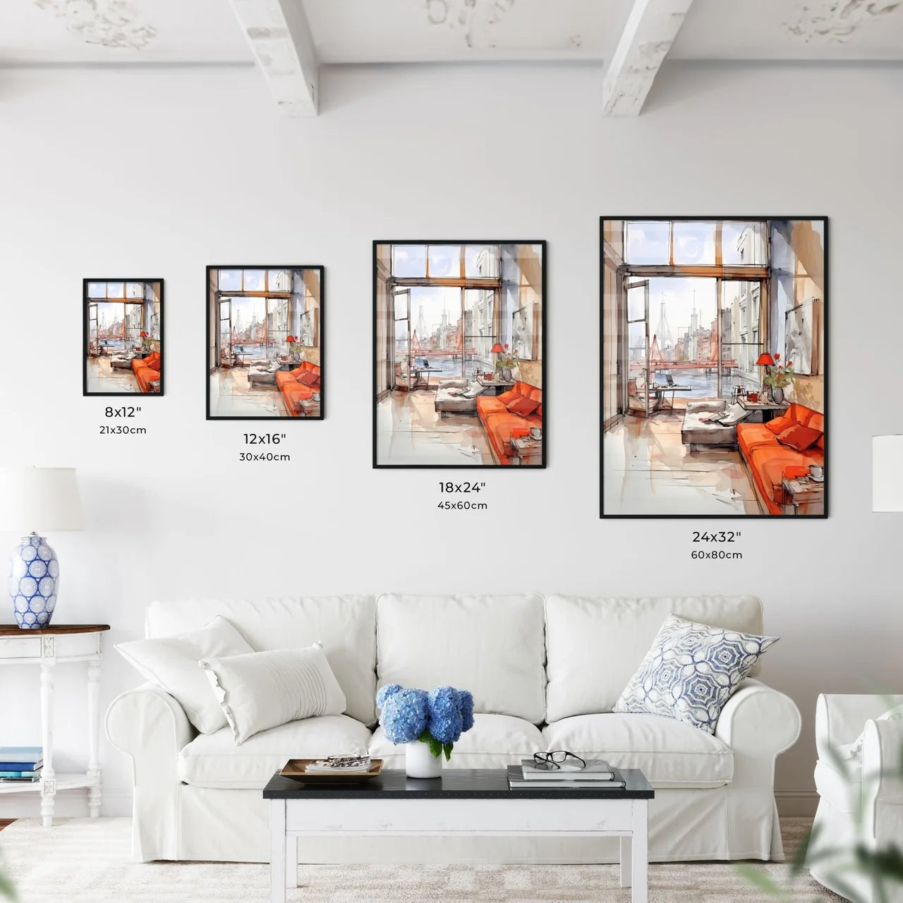 A Poster of Modern studio apartment - A Draw - Kitchen Hangings