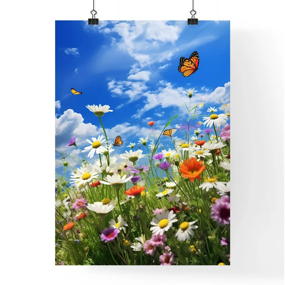 A Poster of A meadow full of flowers  Poster