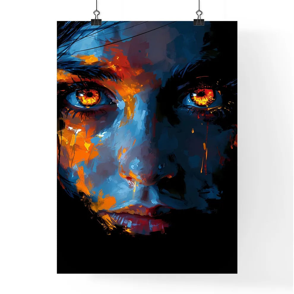 A Poster of a pair of animated eyes - A Clos Poster