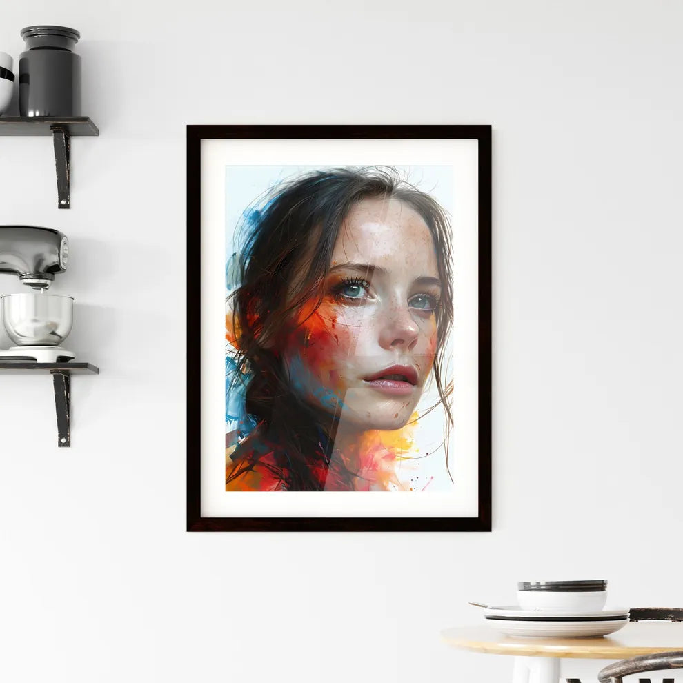 A Poster of digital color and sketch artist  Framed Print