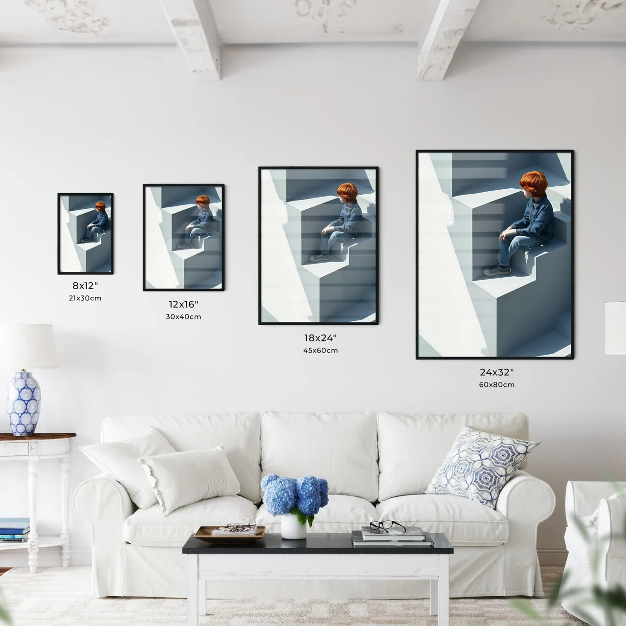 A Poster of pink and blue pastel photomodel  - Kitchen Hangings