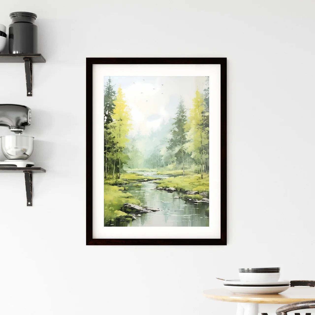 A Poster of a piece of acrylic painting - A  Framed Print