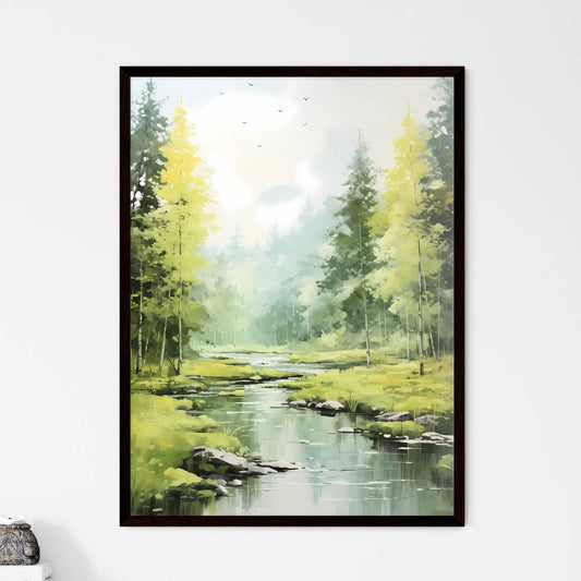 A Poster of a piece of acrylic painting - A  - Framed Art Print