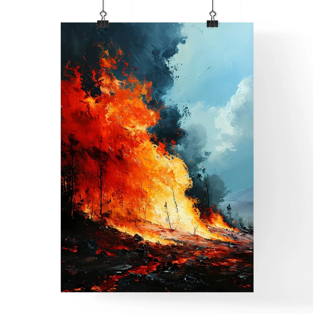 A Poster of fire - A Fire In Th Poster