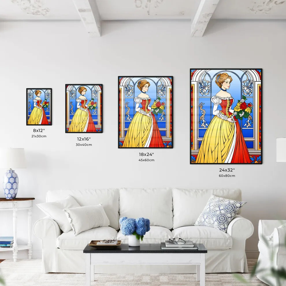 A Poster of elegant victorian woman - A Cart - Kitchen Hangings