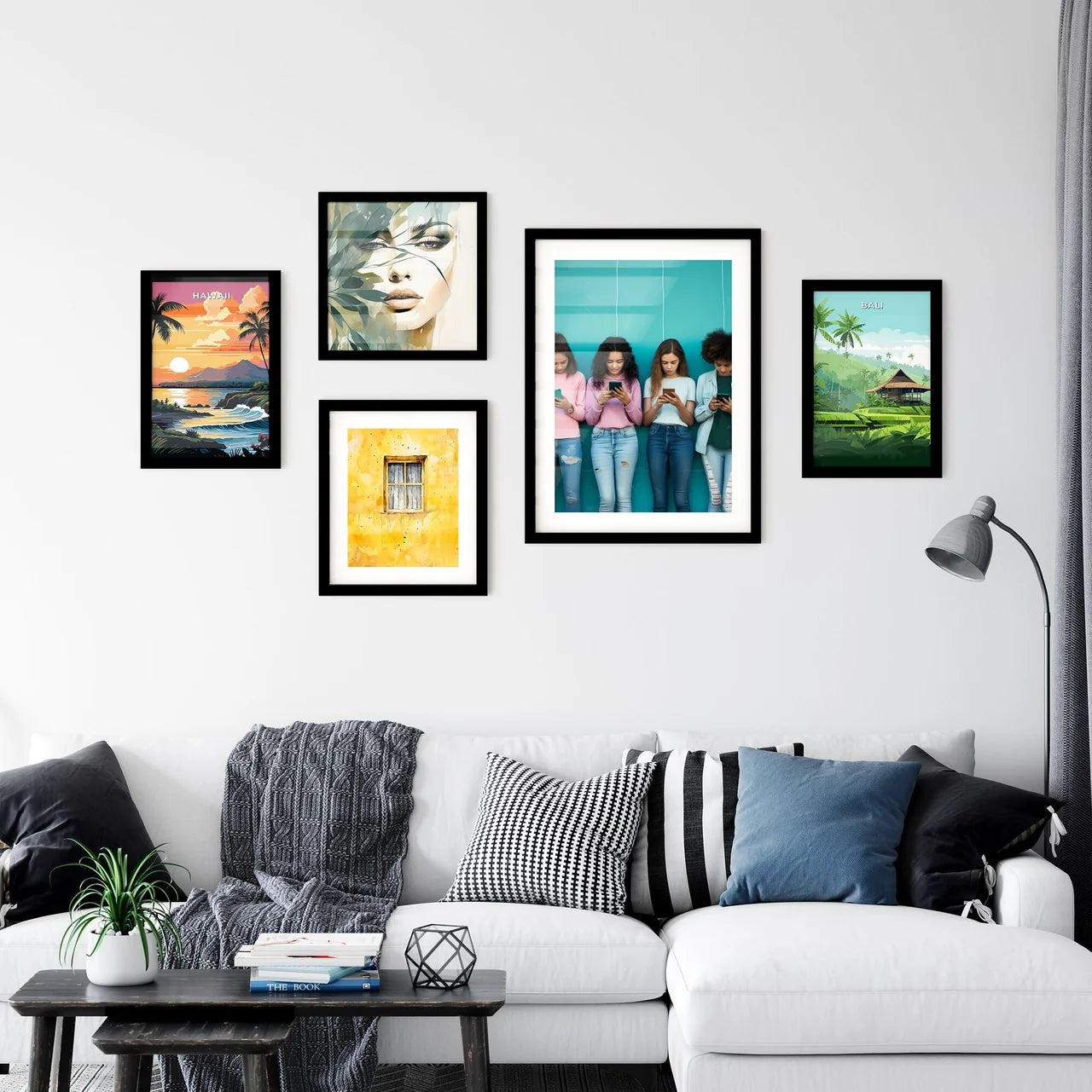 A Poster of Group of multiethnic teenagers a Wall Art