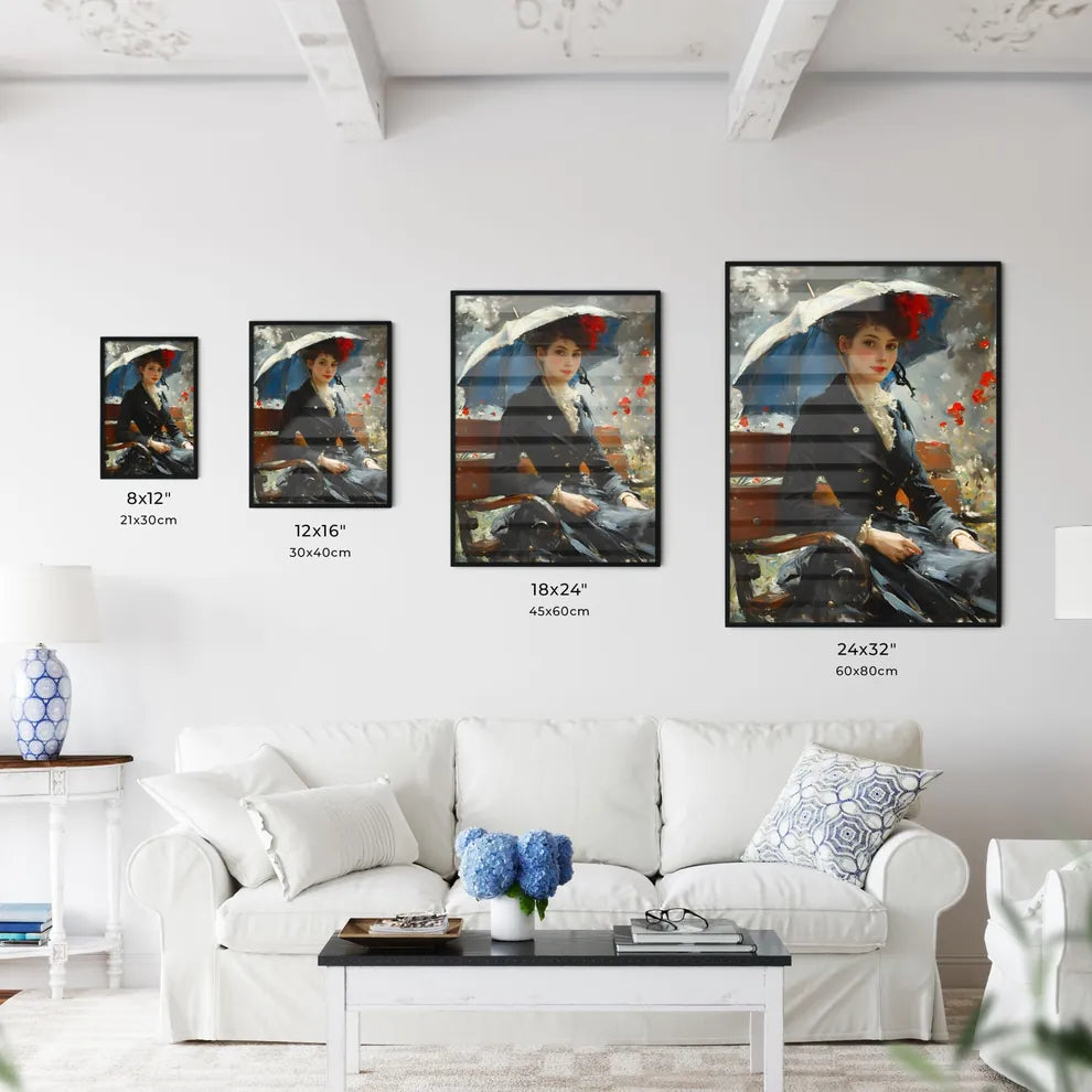 A Poster of wind - A Woman Sitt - Kitchen Hangings