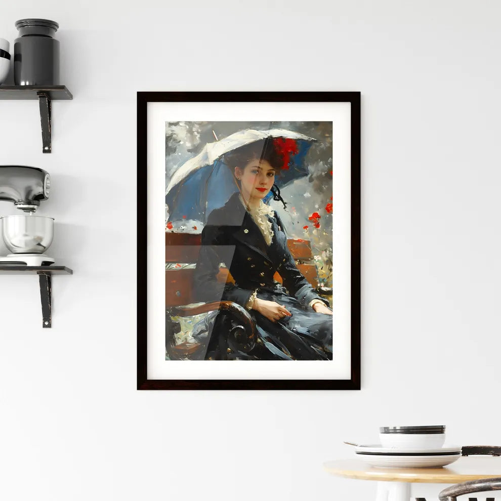 A Poster of wind - A Woman Sitt Framed Print