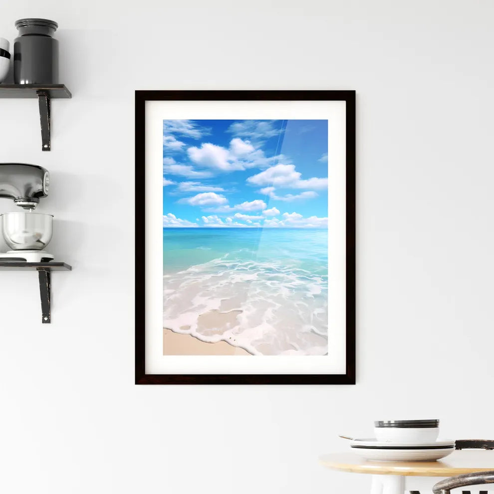 A Poster of On the beach in the south - A Be Framed Print