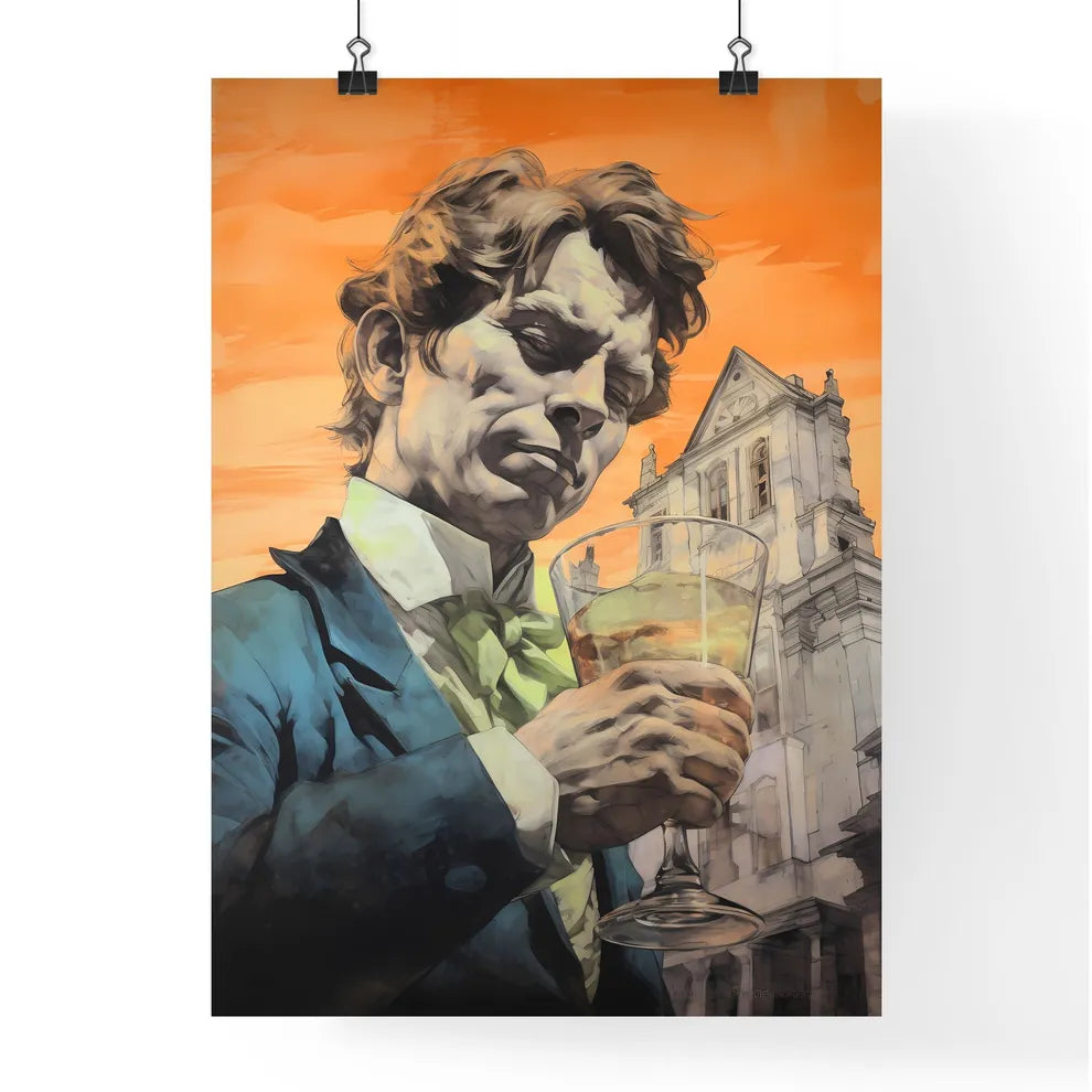 A Poster of mojito drink - A Man Holdin Poster