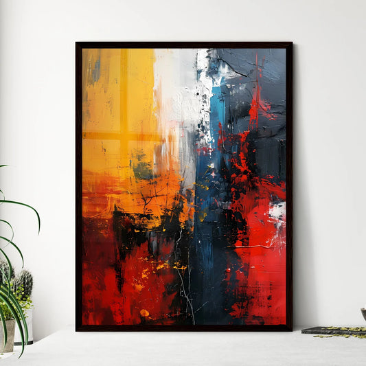 A Poster of abstract hand-made print - A Pai - Framed Art Print