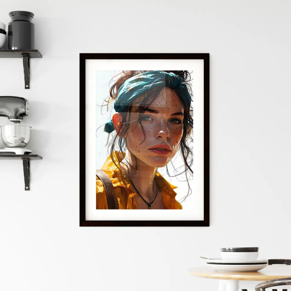 A Poster of light skin features - A Woman Wi Framed Print