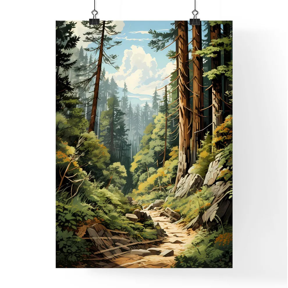A Poster of Redwood National Park - A Painti Poster