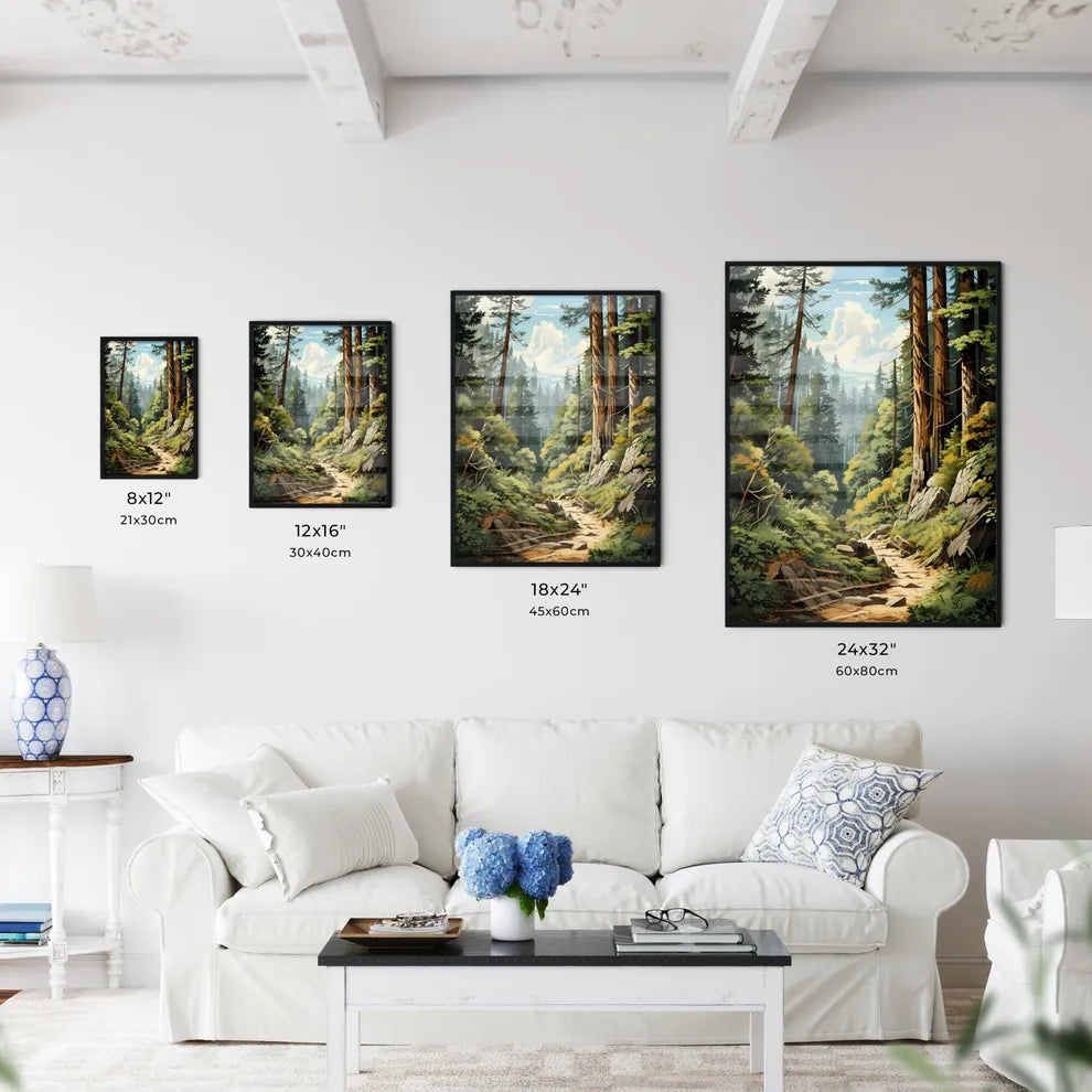 A Poster of Redwood National Park - A Painti - Kitchen Hangings