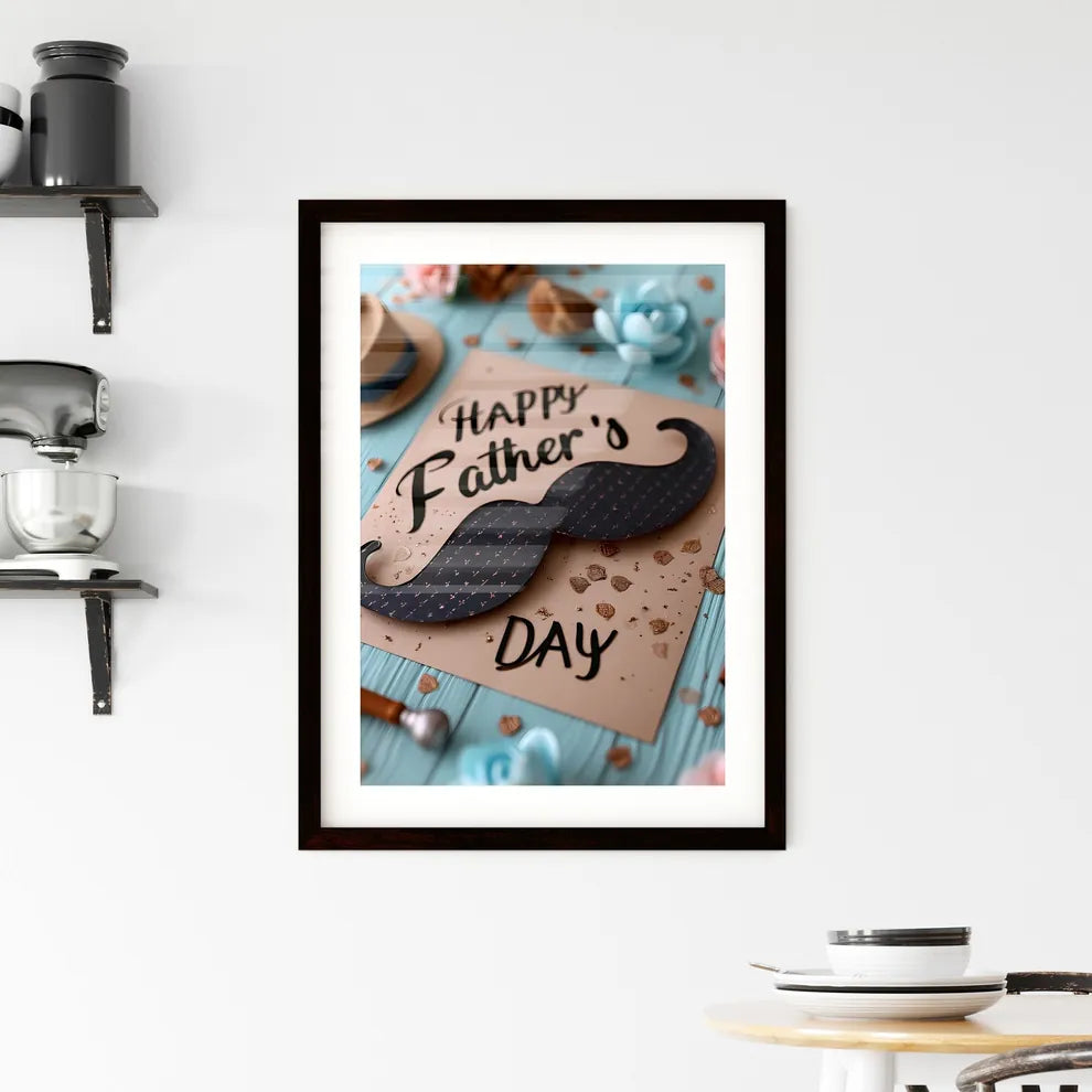 A Poster of fathers day wishes image - A Car Framed Print