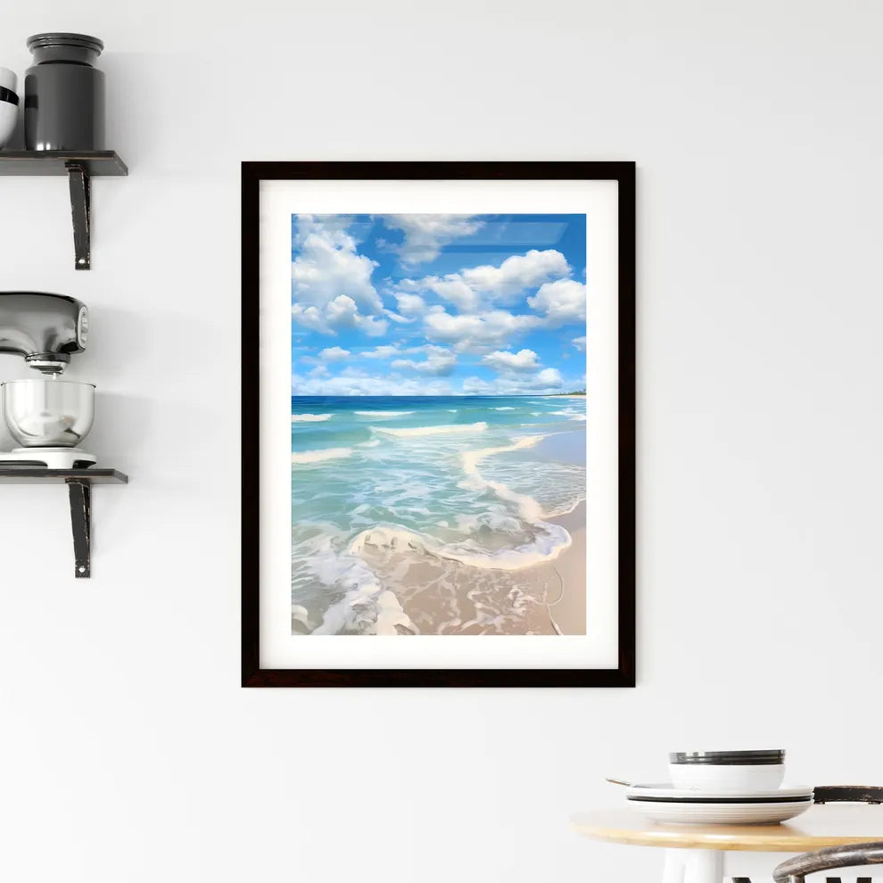 A Poster of On the beach in the south - A Be Framed Print