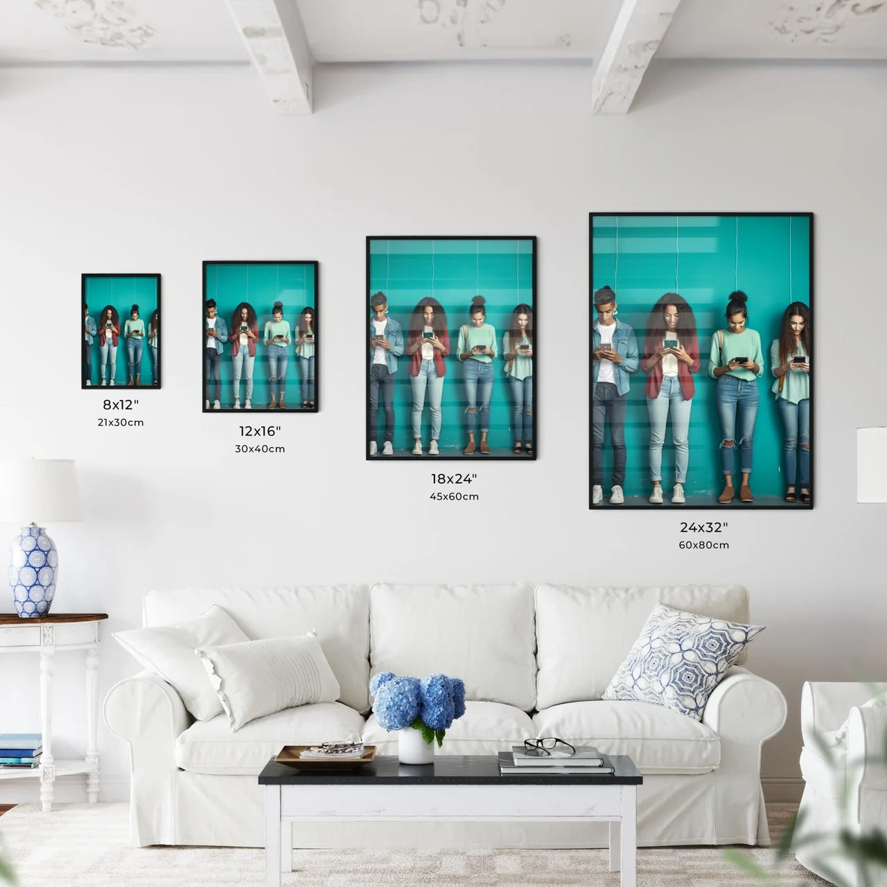 A Poster of Group of multiethnic teenagers a - Kitchen Hangings