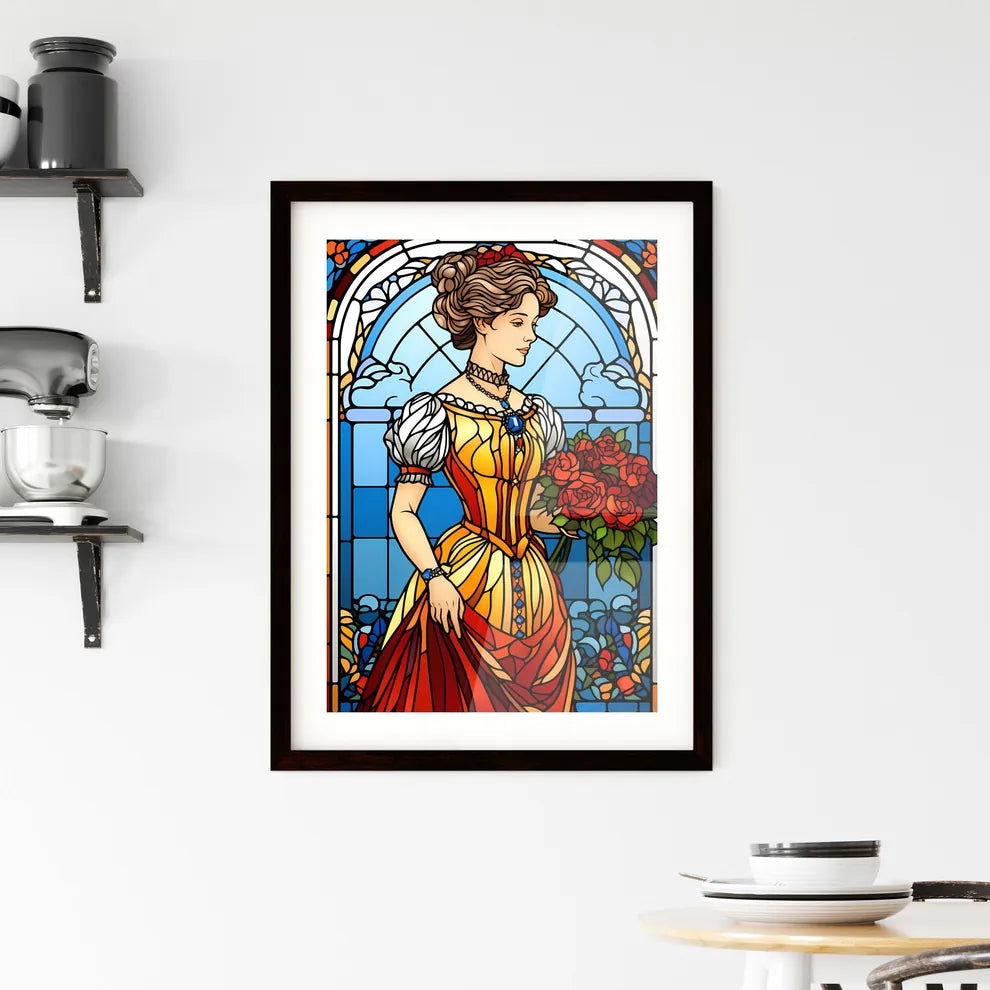 A Poster of elegant victorian woman - A Stai Framed Print