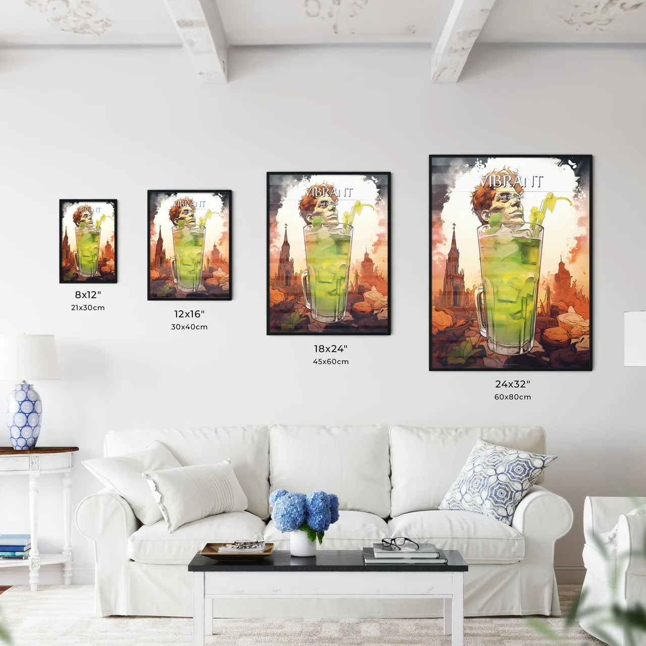 A Poster of mojito drink - A Man's Head In A - Kitchen Hangings