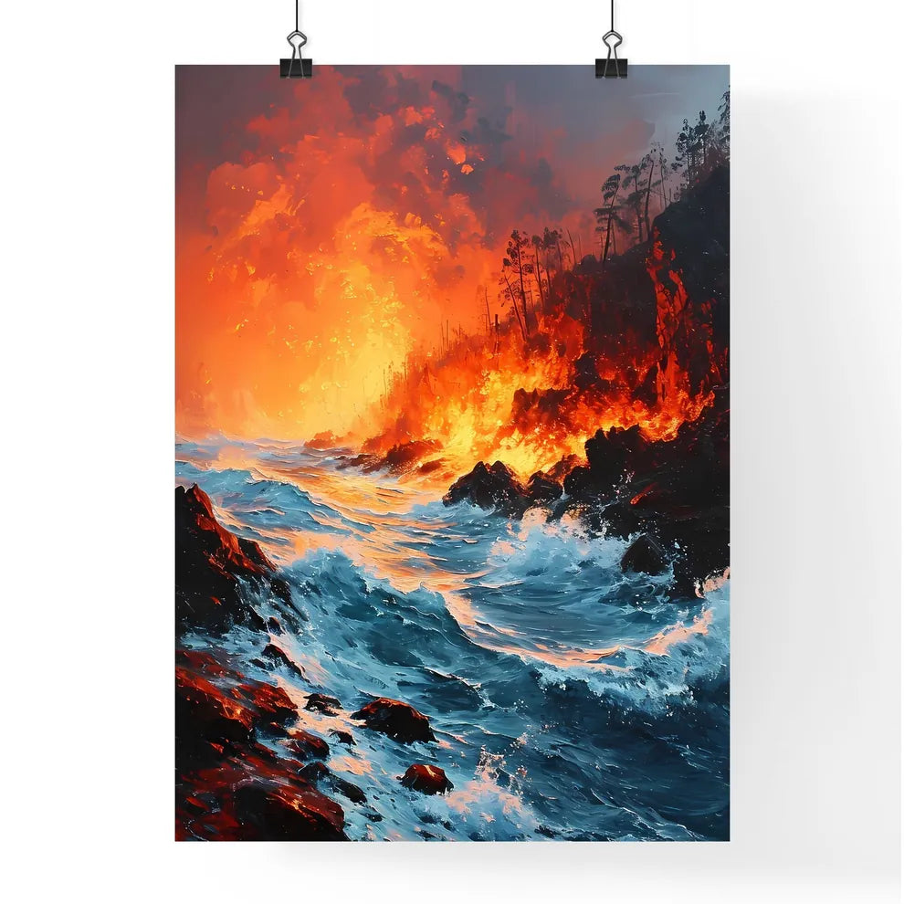A Poster of fire - A Fire And W Poster