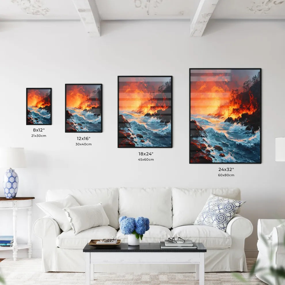 A Poster of fire - A Fire And W - Kitchen Hangings