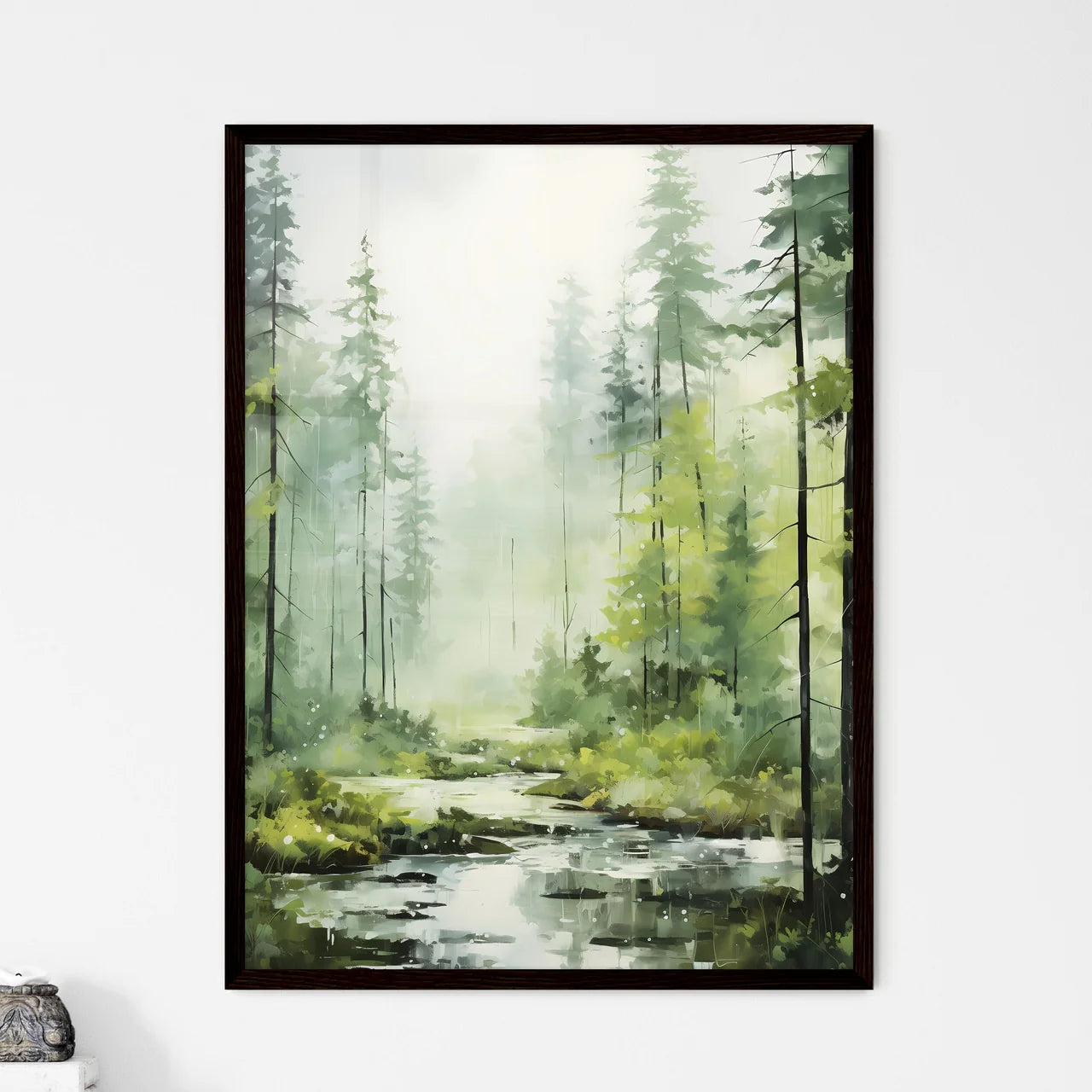 A Poster of a piece of acrylic painting - A  - Framed Art Print