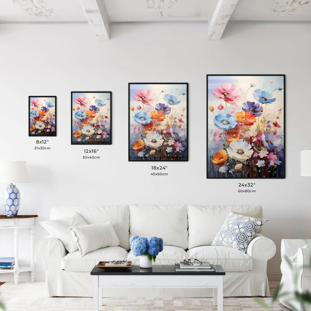 A Poster of In a sea of flowers - A Painting - Kitchen Hangings