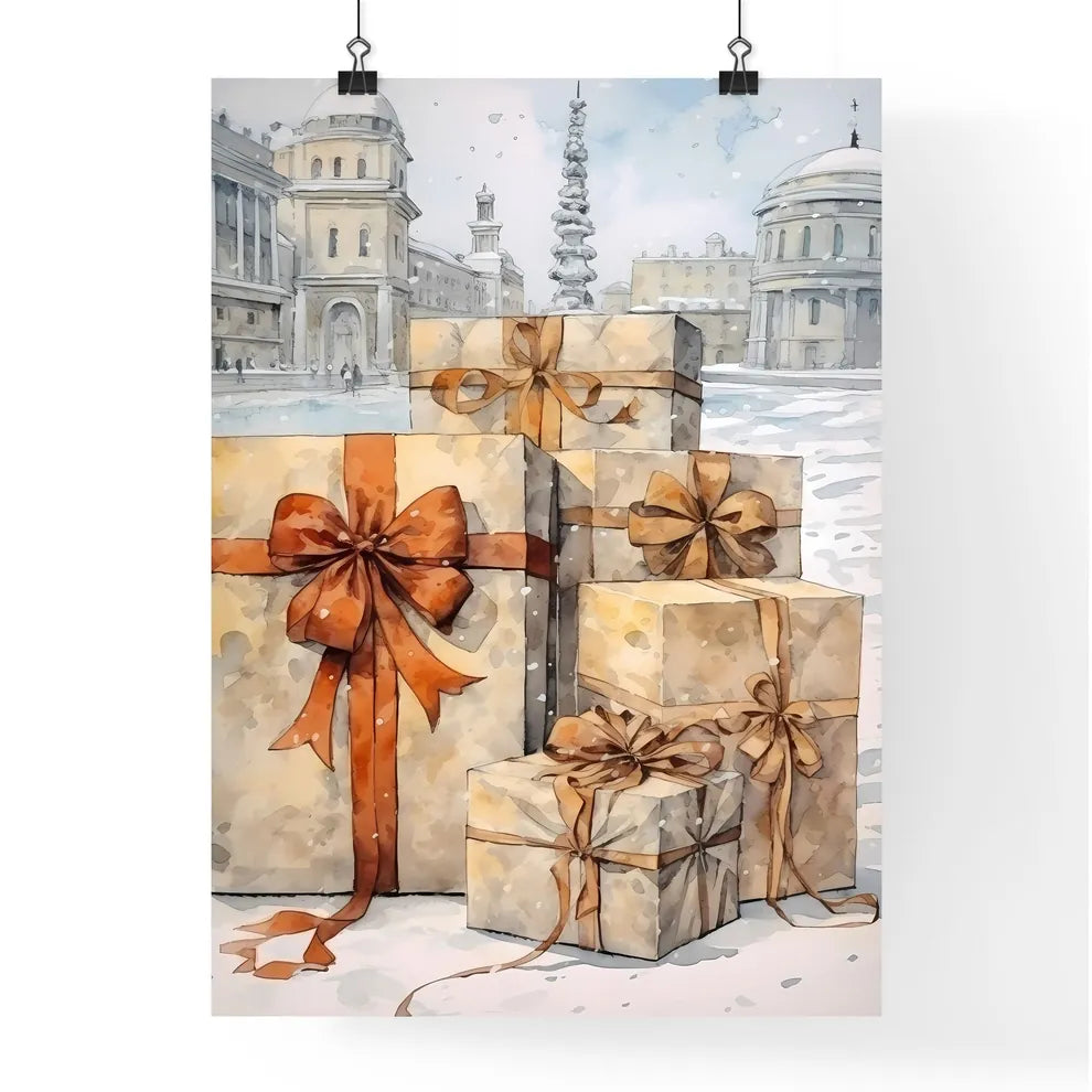 A Poster of Christmas and Holiday Gifts on S Poster