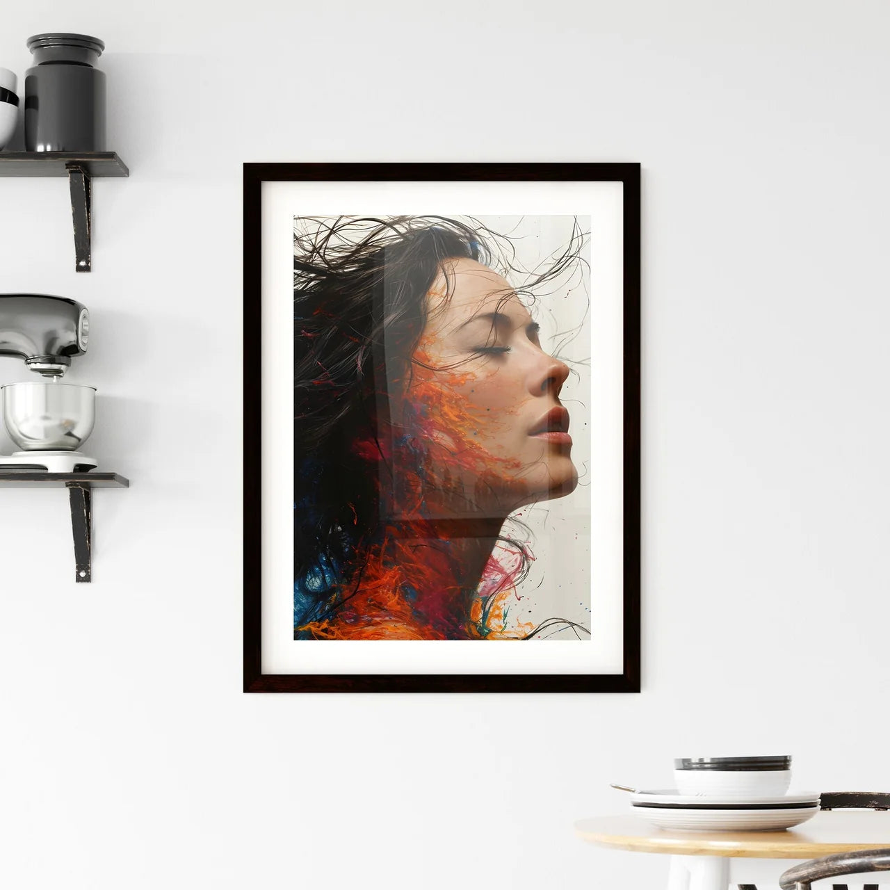 A Poster of digital color and sketch artist  Framed Print