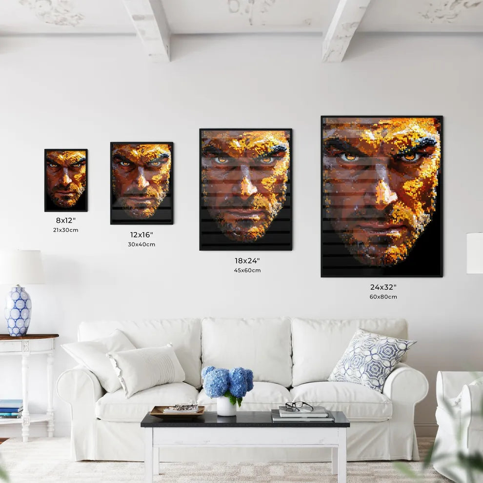 A Poster of a pair of animated eyes - A Man' - Kitchen Hangings