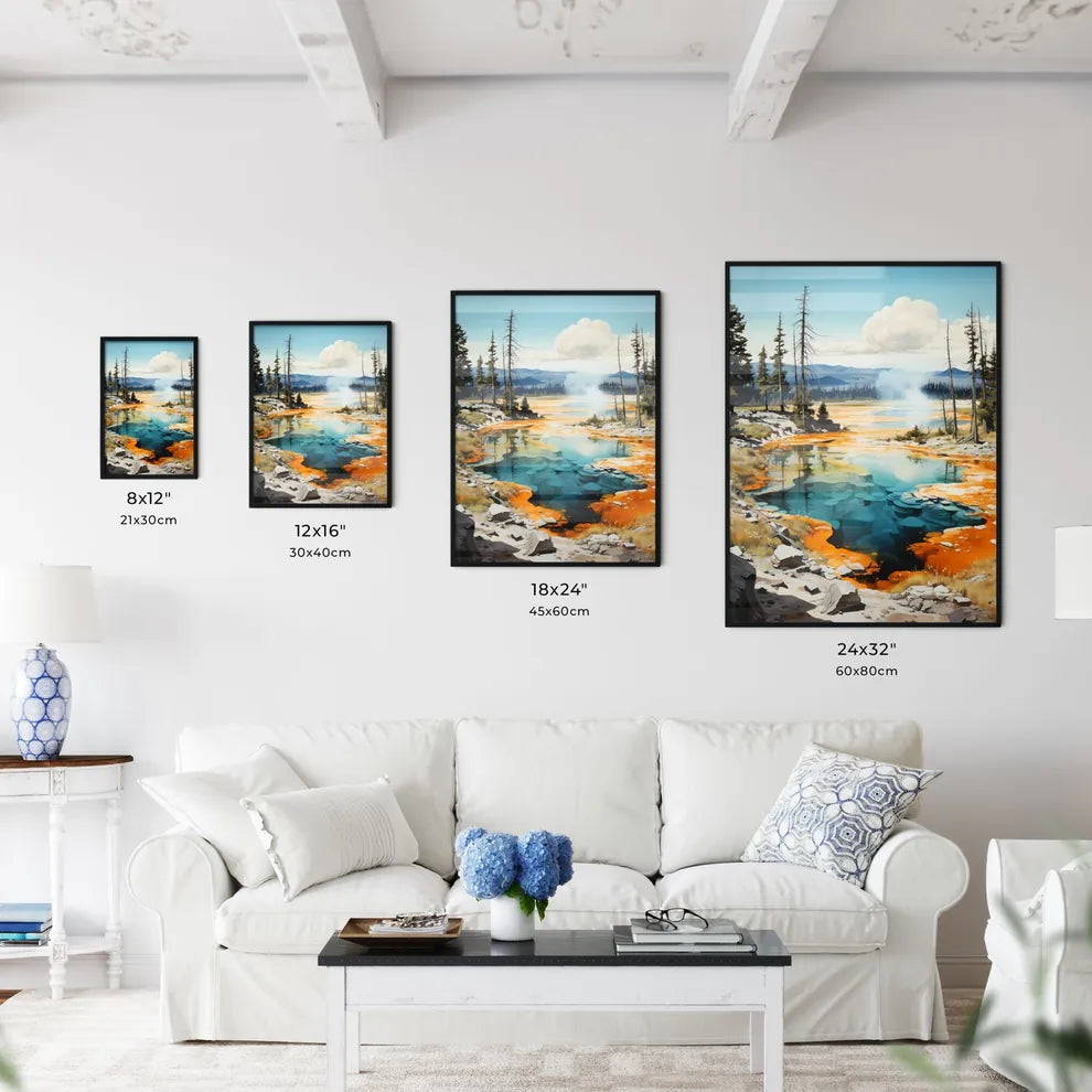 A Poster of Yellowstone National Park - A Co - Kitchen Hangings