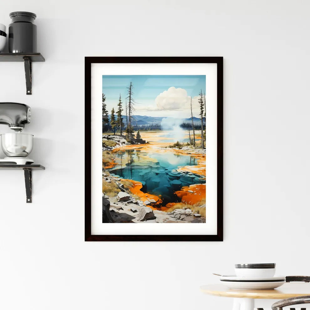 A Poster of Yellowstone National Park - A Co Framed Print