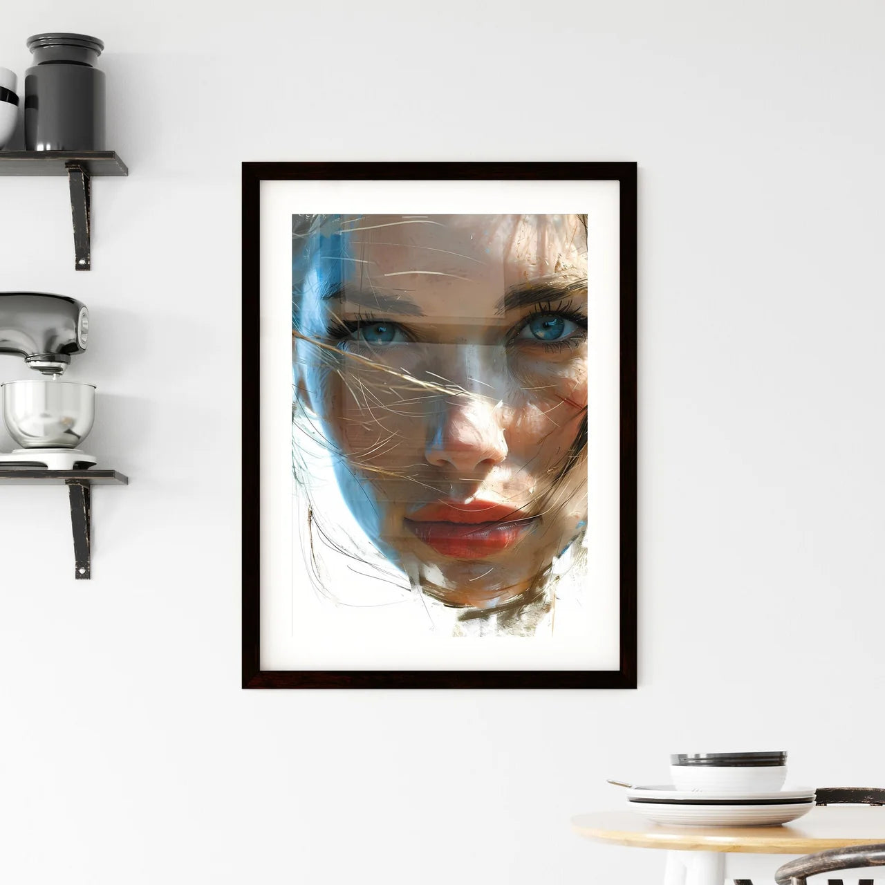 A Poster of digital color and sketch artist  Framed Print
