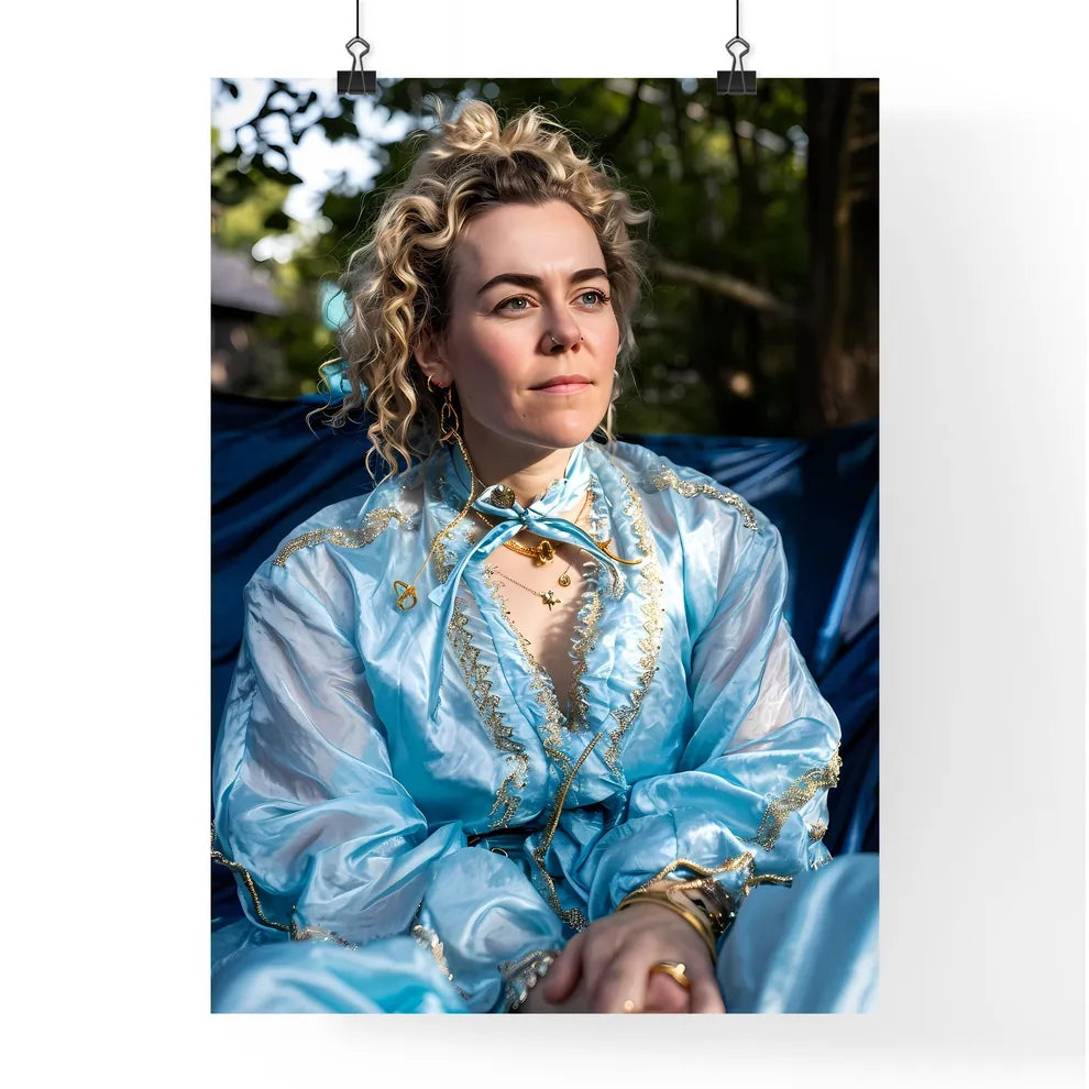 A Poster of pink and blue pastel photomodel  Poster