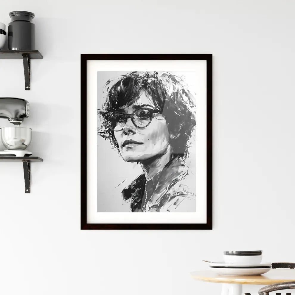 A Poster of ink drawing - A Drawing Of Framed Print