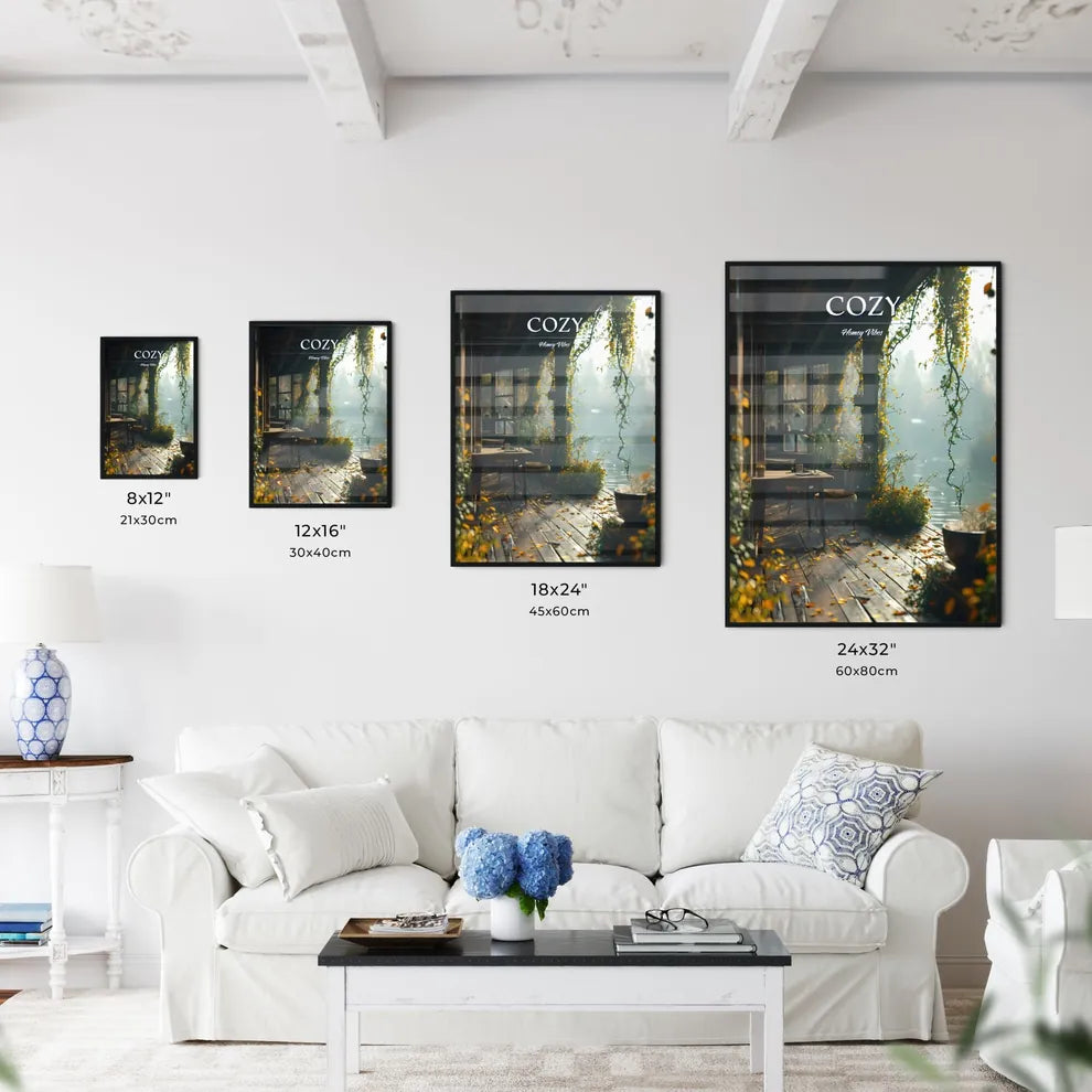 A Poster of furniture on deck with a view -  - Kitchen Hangings