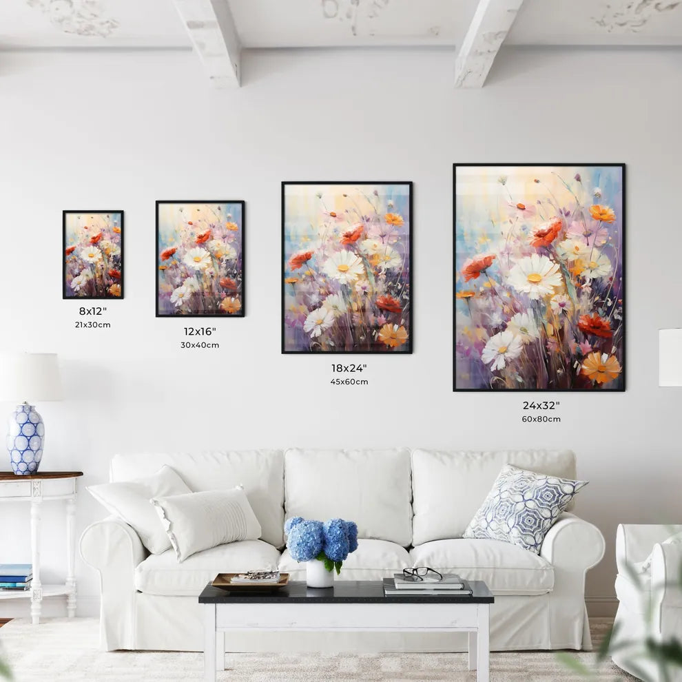 A Poster of In a sea of flowers - A Painting - Kitchen Hangings