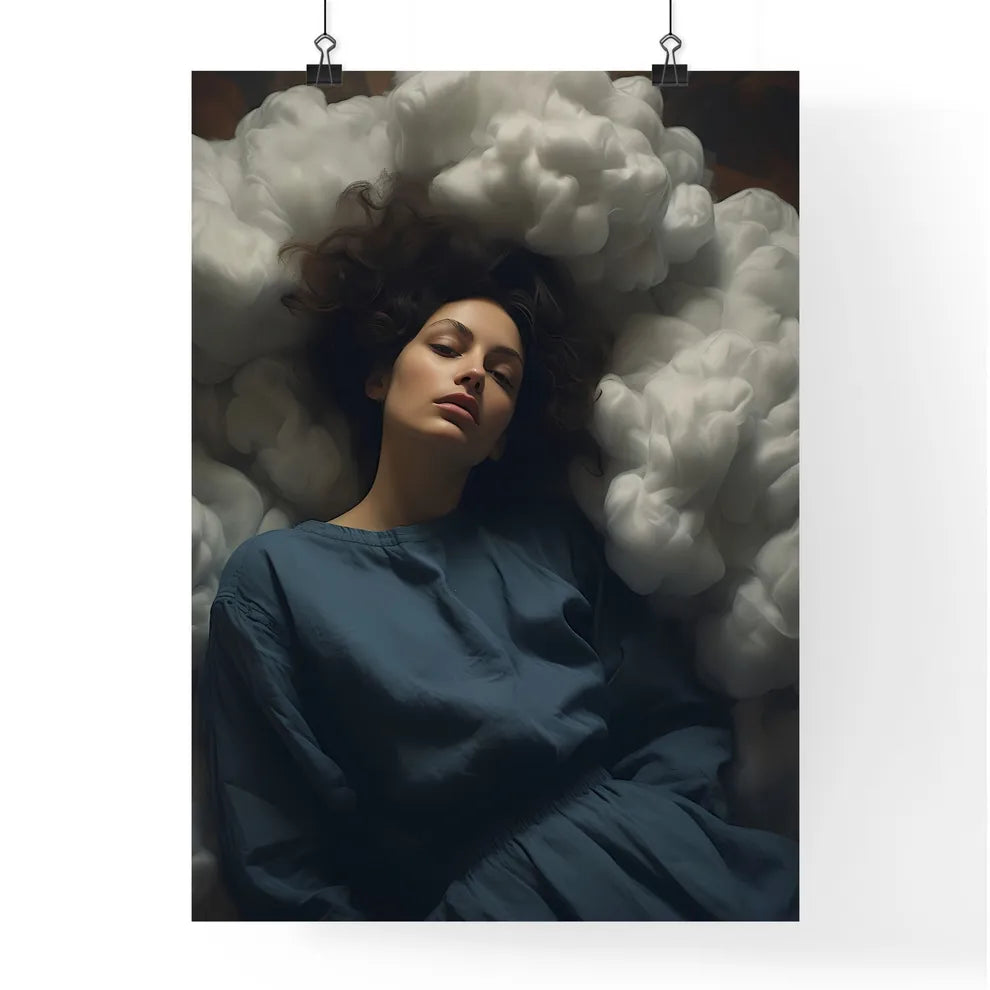 A Poster of cloudy sky portraits - A Woman L Poster