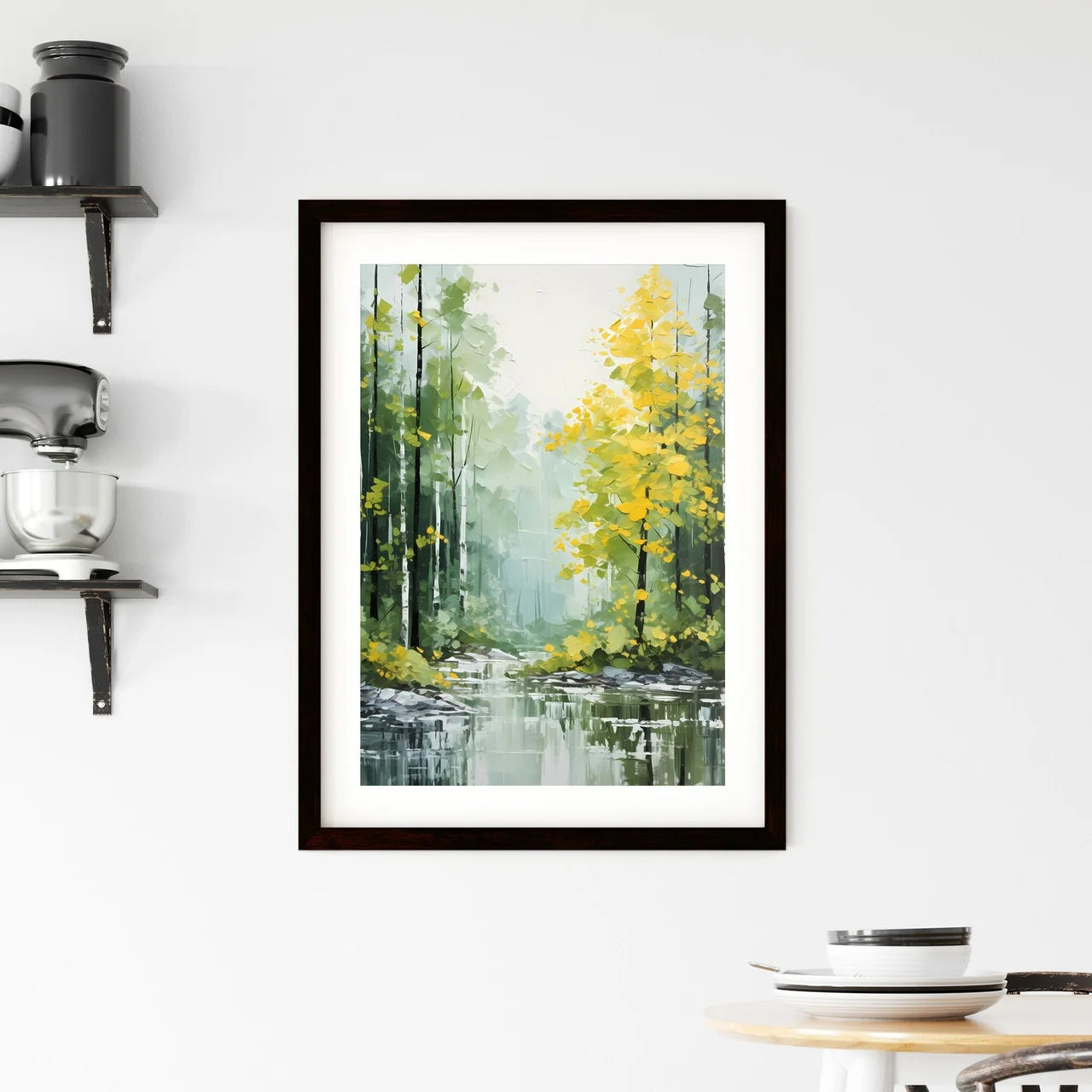 A Poster of a piece of acrylic painting - A  Framed Print