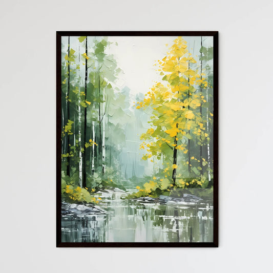 A Poster of a piece of acrylic painting - A  - Framed Art Print