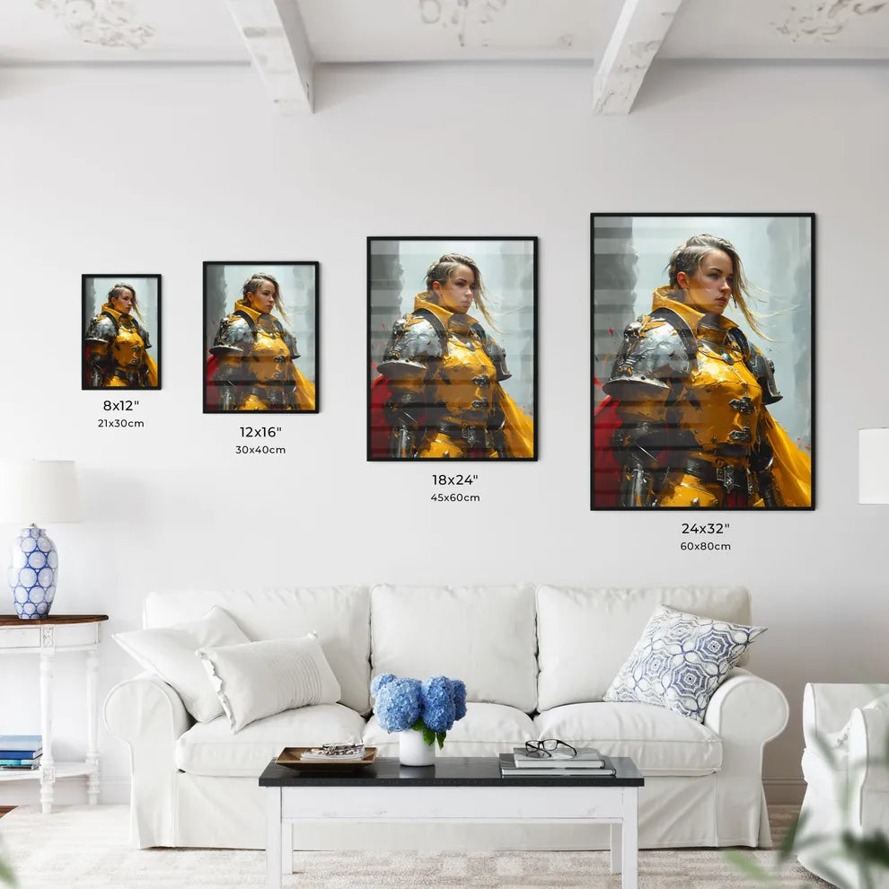 A Poster of gouache painting of a blonde - A - Kitchen Hangings