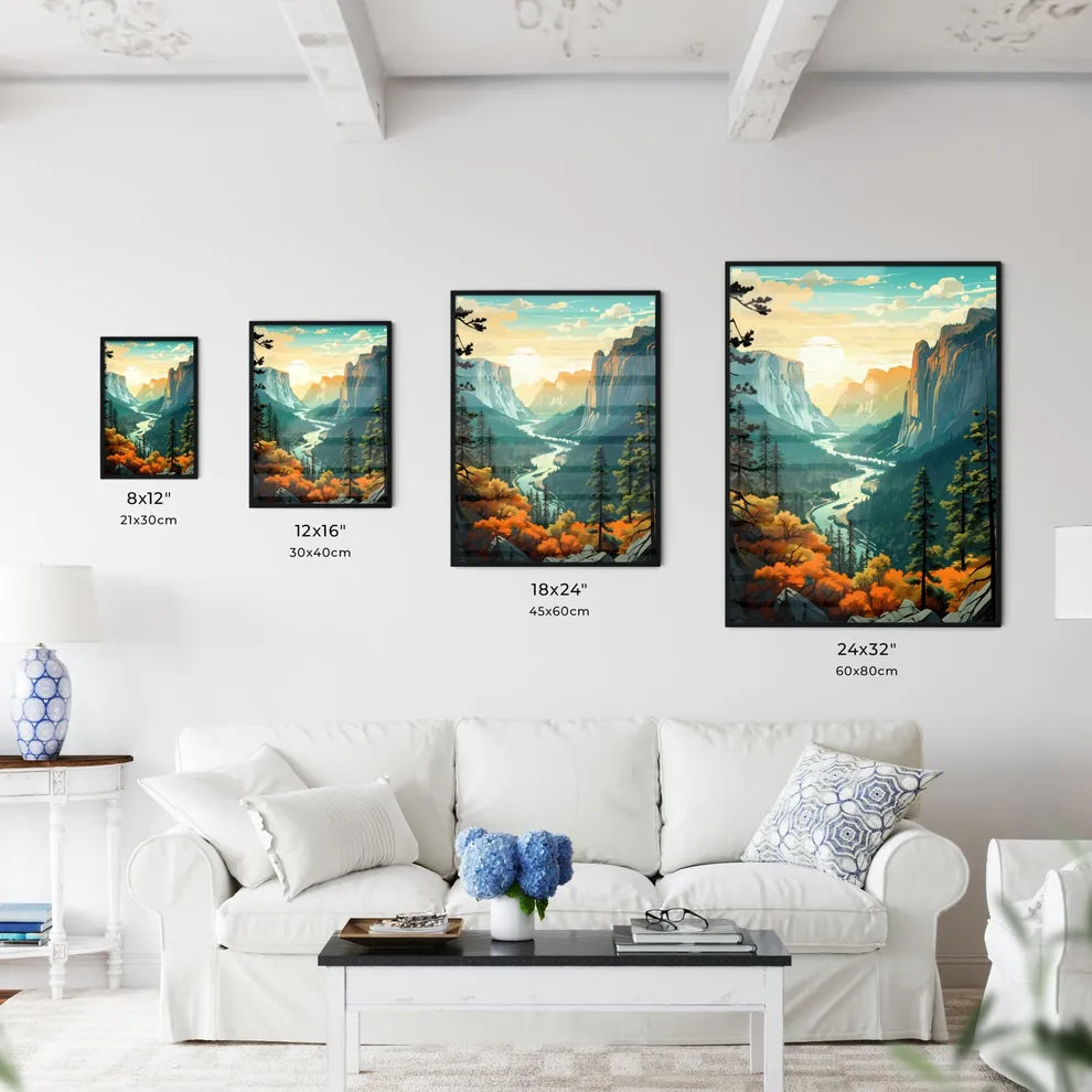 A Poster of Yosemite NAtional Park - A River - Kitchen Hangings