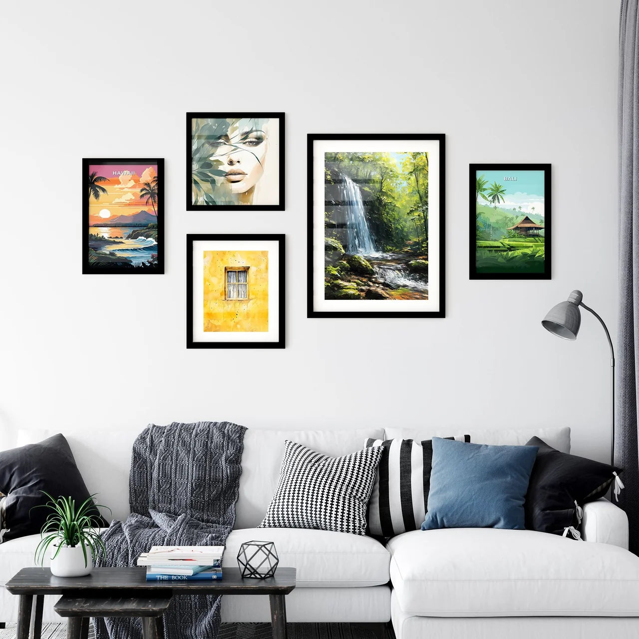 A Poster of Waterfalls landscape - A Waterfa Wall Art