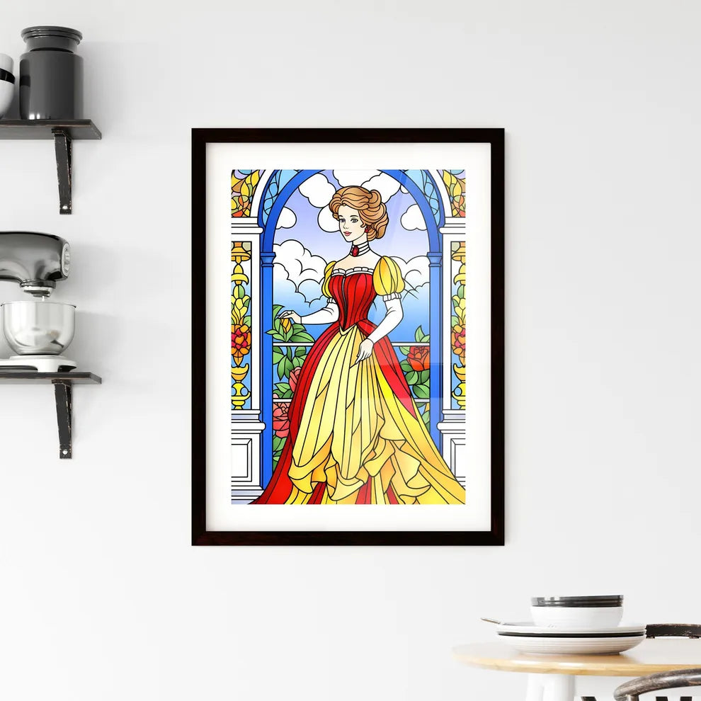 A Poster of elegant victorian woman - A Stai Framed Print