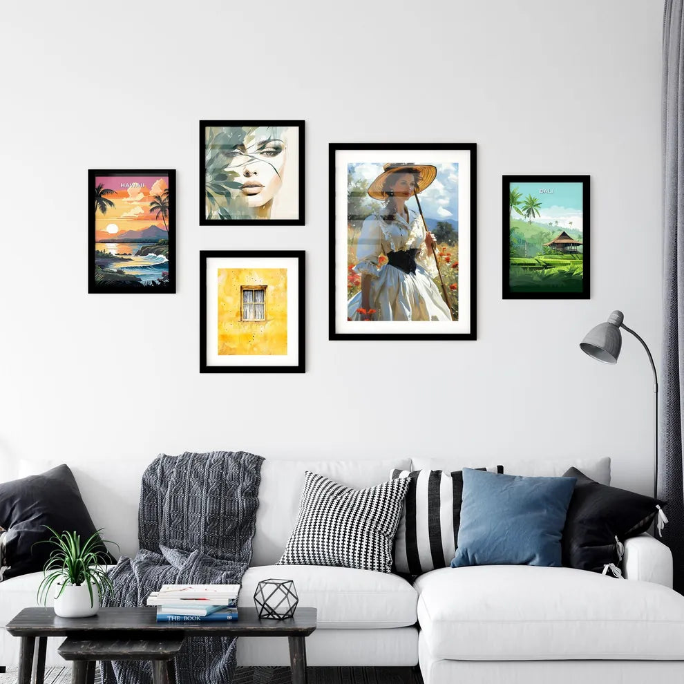 A Poster of wind - A Woman In A Wall Art