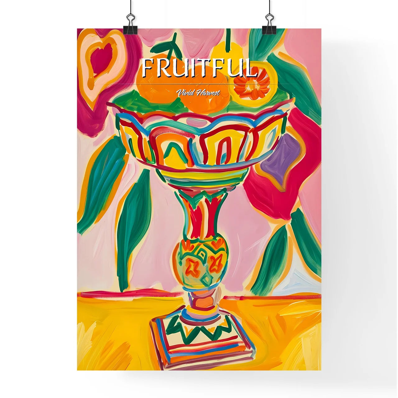 A Poster of Still life with Oranges ad Apples  Poster